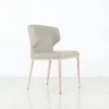 Bow Dining Chair - Taupe Leatherette - Wood Imprint -Chic Furniture Shop 040512 N0178B NT L TAUPE LEATHER