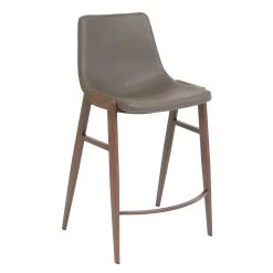Rocket Bar Stool - Grey With Black Walnut