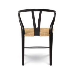 Rapunzel Dining Chair - Black With Natural Seat 7 Rapunzel Dining Chair - Black With Natural Seat -Chic Furniture Shop 041920 fri 004 2 FRIDA CHAIR BLACK NATURAL BACK VIEW