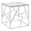 Juniper Glass Accent Table -Chic Furniture Shop 042315 501 492CH JUNIPER ACCENT TABLE CHROME
