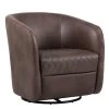 Dax Swivel Club Chair - Havana Dark Brown -Chic Furniture Shop 102259daxbrown