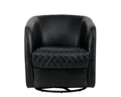 Dax Swivel Club Chair - Coal Black -Chic Furniture Shop 102260 3
