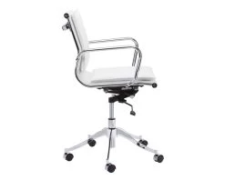 Morgan Office Chair - Snow -Chic Furniture Shop 102990 2MorganOfficeChair Snowside