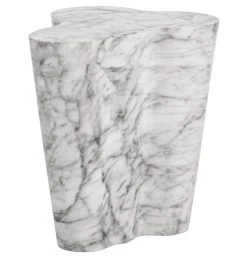 Ava Marble Look End Table - Large