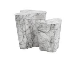 Ava Marble Look End Table - Large -Chic Furniture Shop 103311 4 1