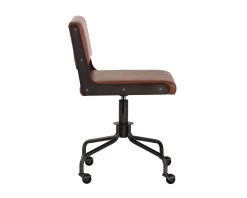 Davis Office Chair - Black - Rust Tan -Chic Furniture Shop 103696 2DavisOfficeChair Black RustTan