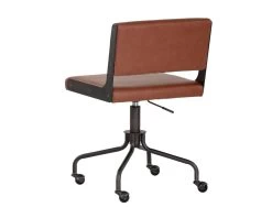 Davis Office Chair - Black - Rust Tan -Chic Furniture Shop 103696 3DavisOfficeChair Black RustTan