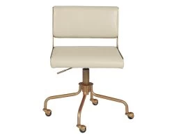Davis Office Chair - Champagne Gold - Castillo Cream -Chic Furniture Shop 104727 1DavisOfficeChair ChampagneGold CastilloCream