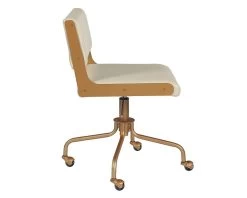 Davis Office Chair - Champagne Gold - Castillo Cream -Chic Furniture Shop 104727 2DavisOfficeChair ChampagneGold CastilloCream