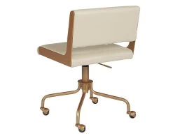 Davis Office Chair - Champagne Gold - Castillo Cream -Chic Furniture Shop 104727 3DavisOfficeChair ChampagneGold CastilloCream