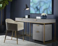 Jiro Desk - Shagreen Leather -Chic Furniture Shop 105443 10
