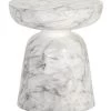 Lucida Marble Look End Table - White -Chic Furniture Shop 106283 2