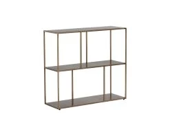 Eiffel Low Bookcase - Medium - Antique Brass