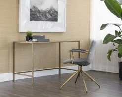 Eiffel Desk - Small - Antique Brass -Chic Furniture Shop 107460 5