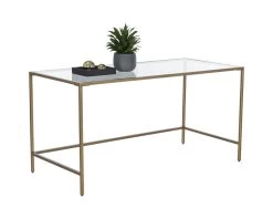 Eiffel Desk - Large - Antique Brass -Chic Furniture Shop 107461