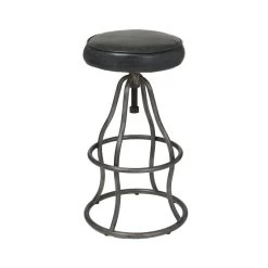 Bowie Bar Stool - Black Leather