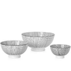 Kiri Porcelain 8" Large Bowl - Black Line -Chic Furniture Shop 12312312312 f1da8aca 7bcc 4ee6 a3b6 5dee683a1032