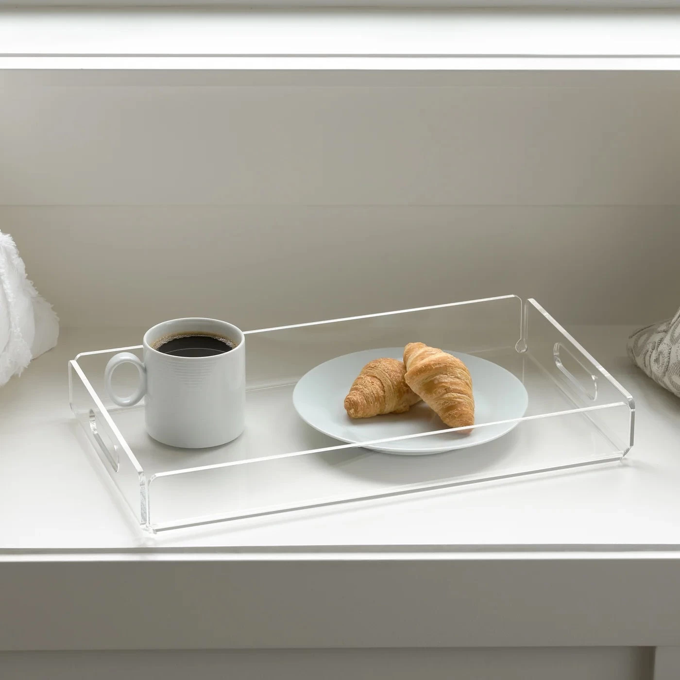 Lucite Acrylic 16.75 X 9.5" Rectangle Tray 3 Lucite Acrylic 16.75 X 9.5" Rectangle Tray