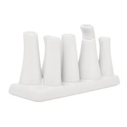 Eva Rectangle White Ceramic 8 Tube Multi Bud Vase -Chic Furniture Shop 17325 z 2 lg
