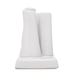 Eva Rectangle White Ceramic 8 Tube Multi Bud Vase -Chic Furniture Shop 17325 z 6 lg