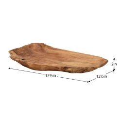 Costa Carved Wood 17.75L" Platter -Chic Furniture Shop 18906 z 2 lg
