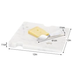 Wedge Marble Cheese Board With Mouse Knife -Chic Furniture Shop 19906 z 1 lg