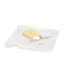 Wedge Marble Cheese Board With Mouse Knife