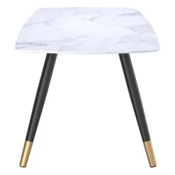 Emery Rectangular Dining Table - White/Black -Chic Furniture Shop 201 294REC WT 3