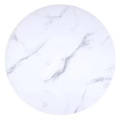 Acer 40" Round Dining Table In White Faux Marble And Black 16 Acer 40" Round Dining Table In White Faux Marble And Black -Chic Furniture Shop 201 671BK S 4