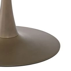 Acer 48" Round Dining Table In White Faux Marble And Aged Gold -Chic Furniture Shop 201 671GD L 5