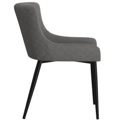Bianca Side Chair - Grey With Black Legs -Chic Furniture Shop 202 086GY BK 3