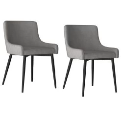 Bianca Side Chair - Grey With Black Legs -Chic Furniture Shop 202 086GY BK 5