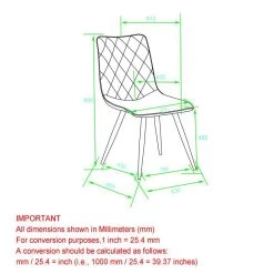 Marlo Dining Chair - Grey -Chic Furniture Shop 202 110GY LD
