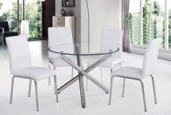 Solara II Dining Chair - White (Set Of 4) -Chic Furniture Shop 202 160WT 2
