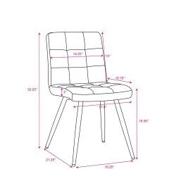 Suzette Side Chair - Grey -Chic Furniture Shop 202 476GRY LD