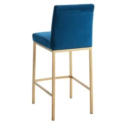 Diego Counter Stool - Blue/Gold Legs -Chic Furniture Shop 203 101BLU GL 1