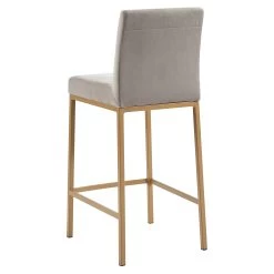 Diego Counter Stool - Grey/Gold Legs -Chic Furniture Shop 203 101GY GLD 1