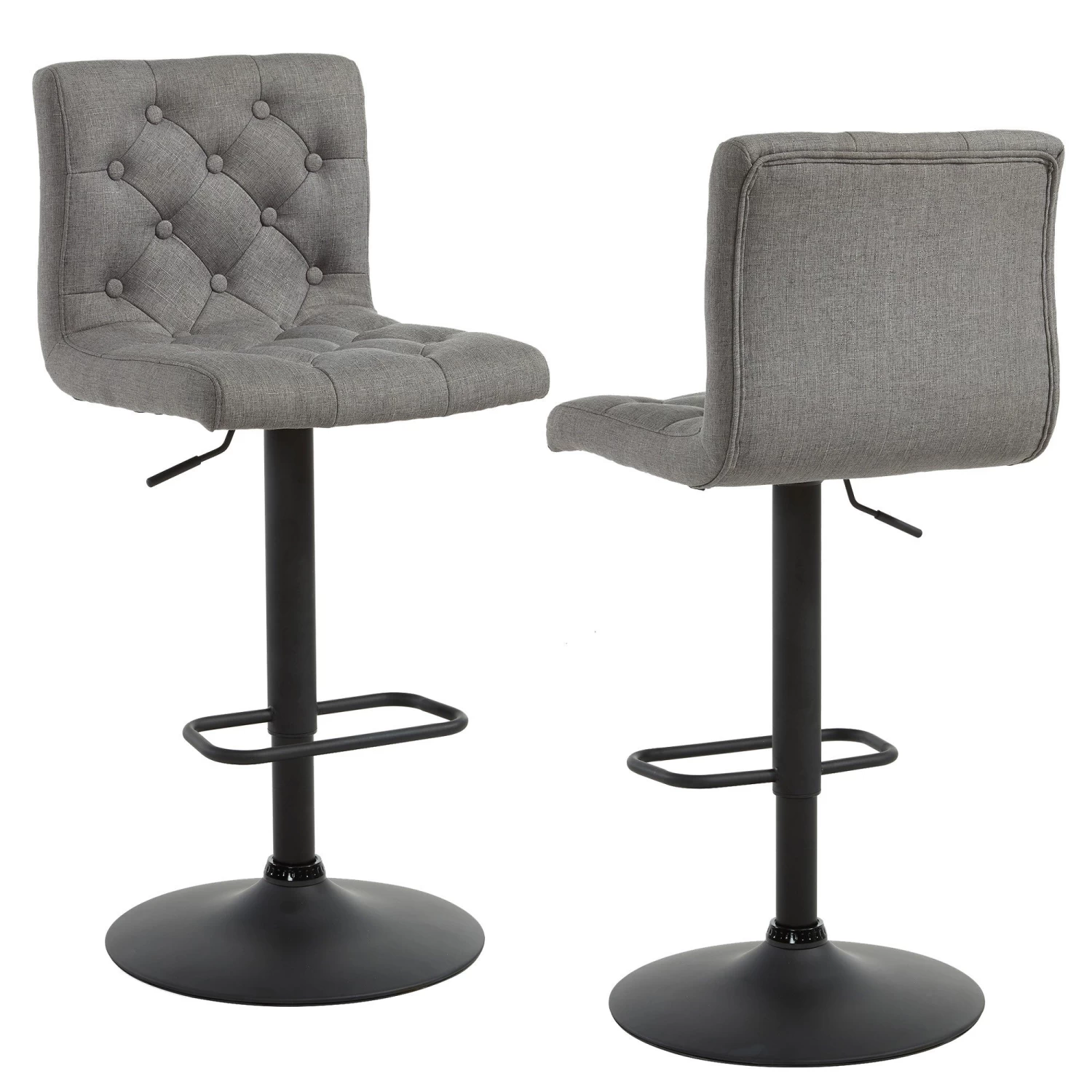 Dex Air Lift Stool - Grey Fabric 7 Dex Air Lift Stool - Grey Fabric - Image 5