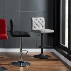 Dex Air Lift Stool - Grey Fabric 14 Dex Air Lift Stool - Grey Fabric -Chic Furniture Shop 203 153GY 5 2