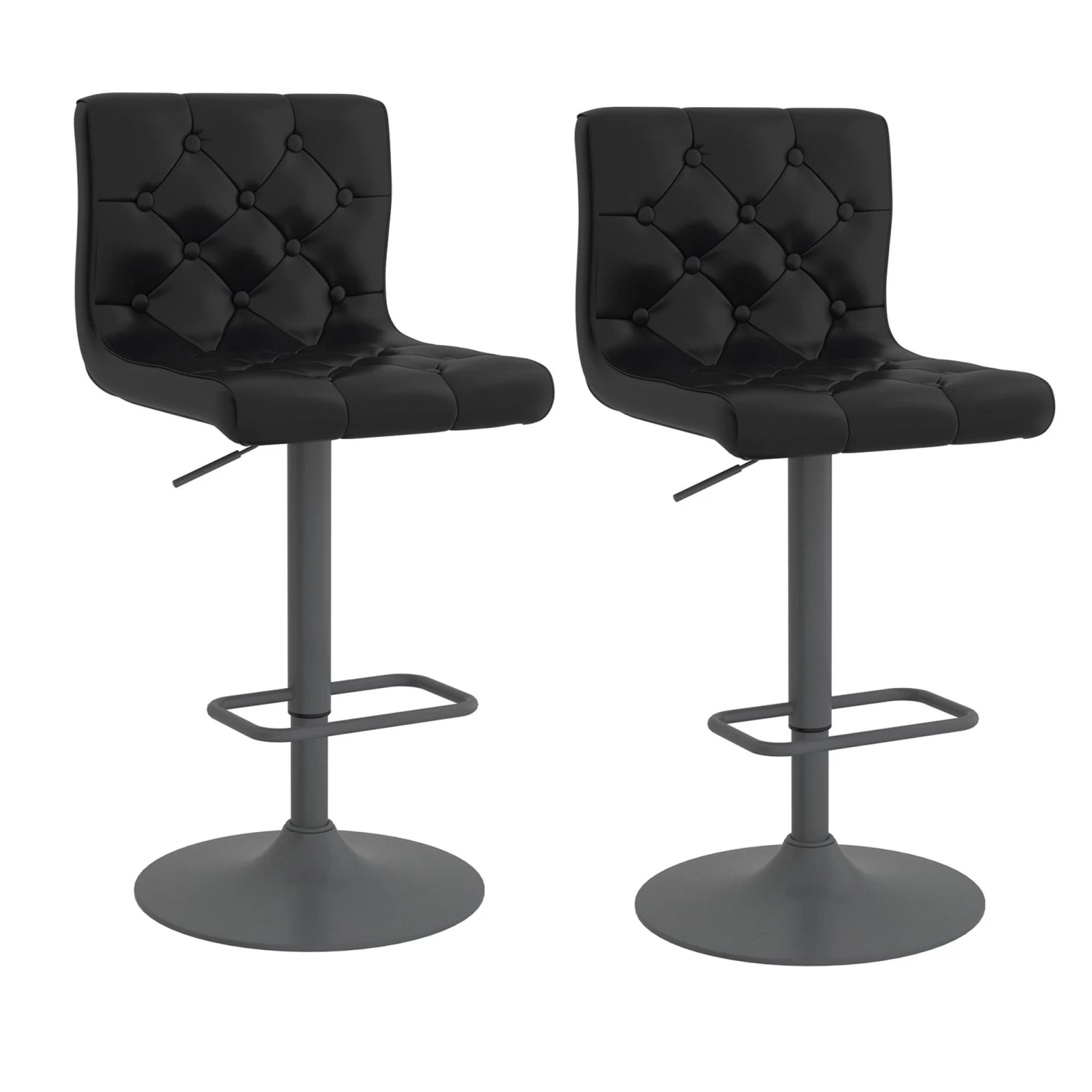 Dex Air Lift Stool - Black Faux Leather 9 Dex Air Lift Stool - Black Faux Leather - Image 7