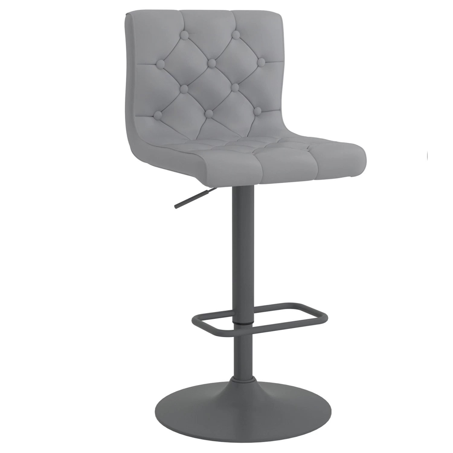 Dex Air Lift Stool - Grey Faux Leather 3 Dex Air Lift Stool - Grey Faux Leather