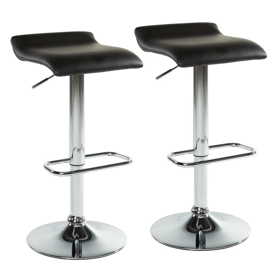 Fabia Gas Lift Stool - Black (Set Of 2) 3 Fabia Gas Lift Stool - Black (Set Of 2)