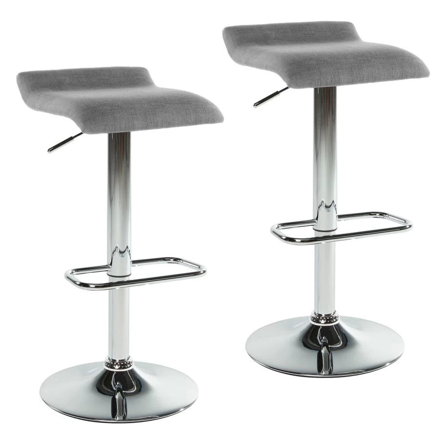 Fabia Gas Lift Stool - Grey (Set Of 2) 3 Fabia Gas Lift Stool - Grey (Set Of 2)