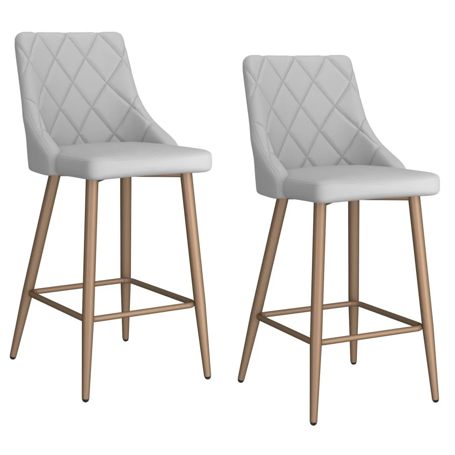 Antoine 26" Counter Stool, Set Of 2, In Light Grey 3 Antoine 26" Counter Stool, Set Of 2, In Light Grey