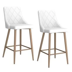 Antoine 26" Counter Stool, Set Of 2, In White