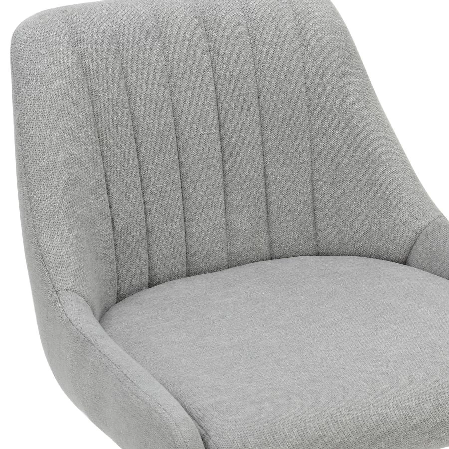 Kron Adjustable Height Air-Lift Swivel Stool - Set Of 2 - Grey Fabric 9 Kron Adjustable Height Air-Lift Swivel Stool - Set Of 2 - Grey Fabric - Image 7