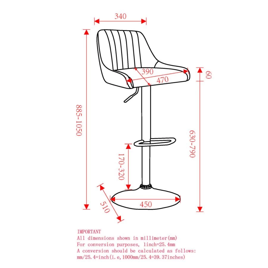 Kron Adjustable Height Air-Lift Swivel Stool - Set Of 2 - White Faux Leather 10 Kron Adjustable Height Air-Lift Swivel Stool - Set Of 2 - White Faux Leather - Image 8