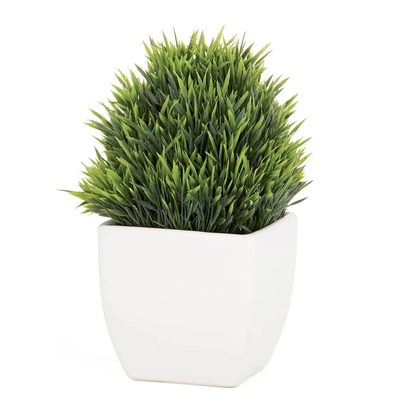 Tapered Ceramic 6.75h" Faux Potted Grass 4 Tapered Ceramic 6.75h" Faux Potted Grass - Image 2