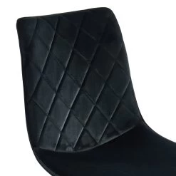 Kobe/Marlo 5pc Dining Set, Chrome/Black -Chic Furniture Shop 207 160 110BK 5