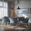 Drake/Marvel 7pc Dining Set, Walnut/Blue